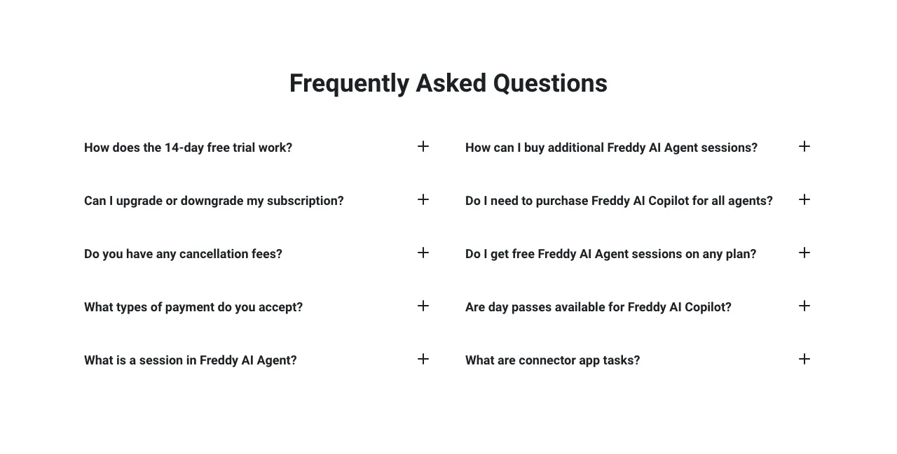 Freshdesk pricing page